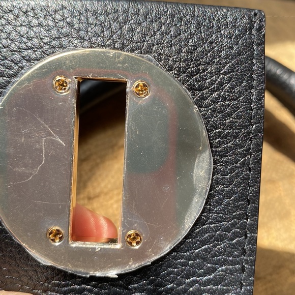 VTG Kate Spade Authenticate NWOT turn lock Buckle. Pebble Midnight Black bag - Picture 6 of 11